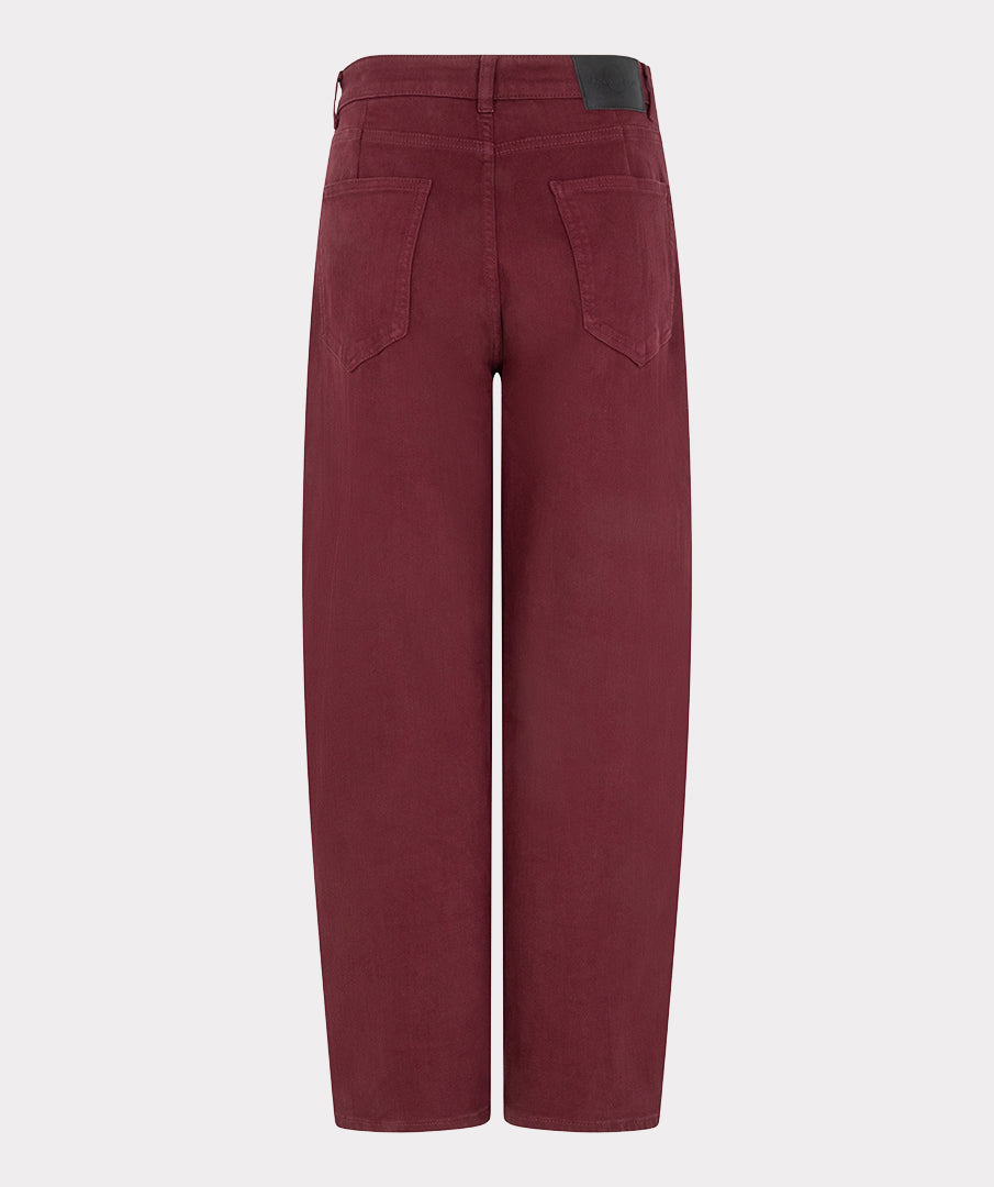 EsQualo Barrel Denim Jeans, Merlot