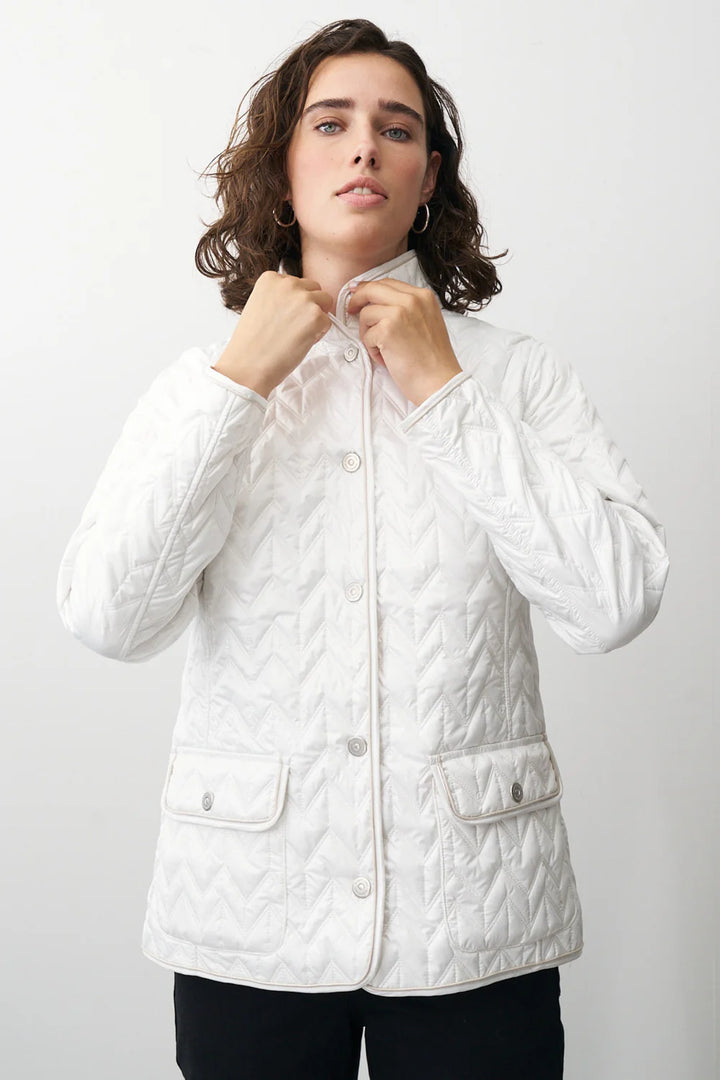 Barbara Lebek White Reversible Quilted Jacket