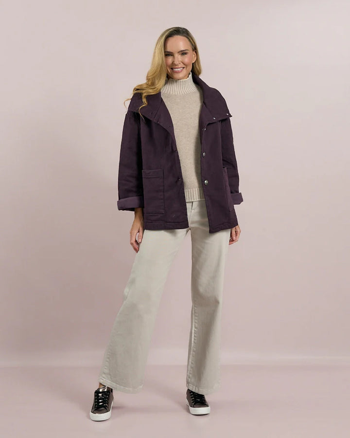 Decollage Mulberry Funnel Jacket