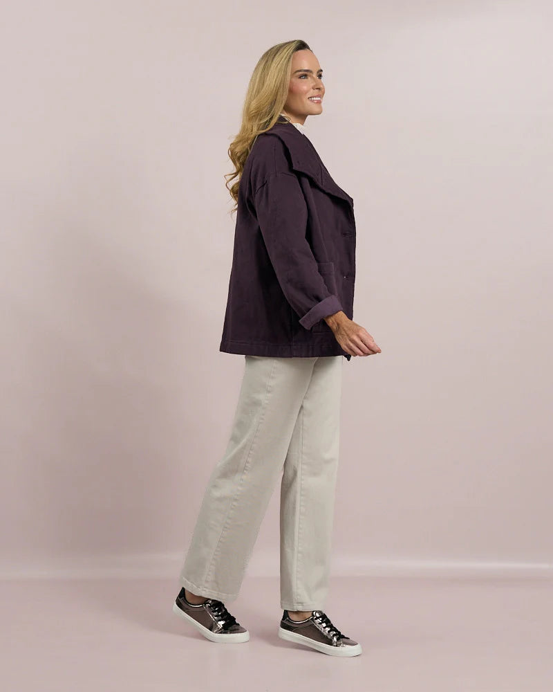 Decollage Mulberry Funnel Jacket