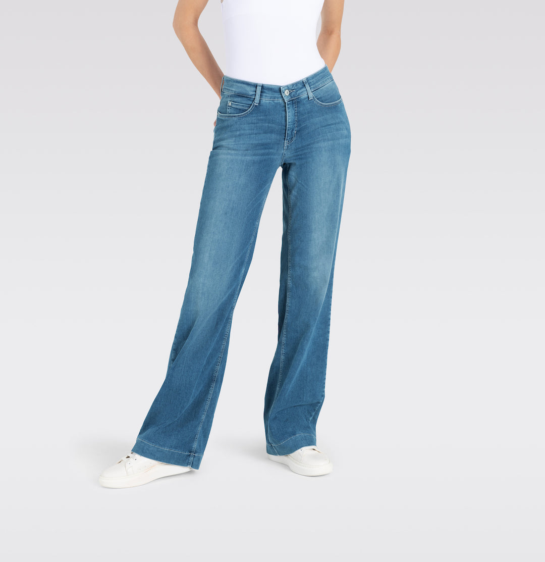 Mac Jeans Dream Wide Mid Blue Wash Dream Wonder Light Denim Jeans