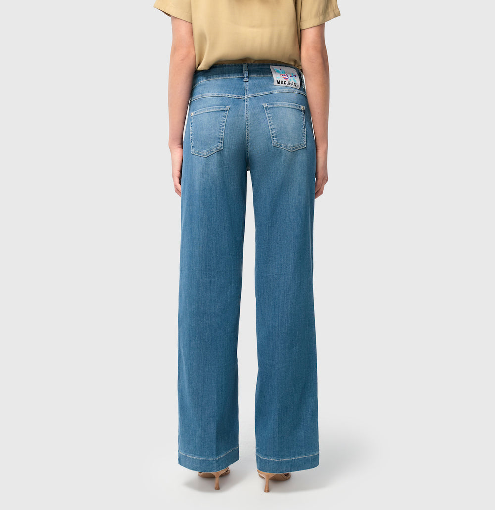 Mac Jeans Dream Wide Mid Blue Wash Dream Wonder Light Denim Jeans