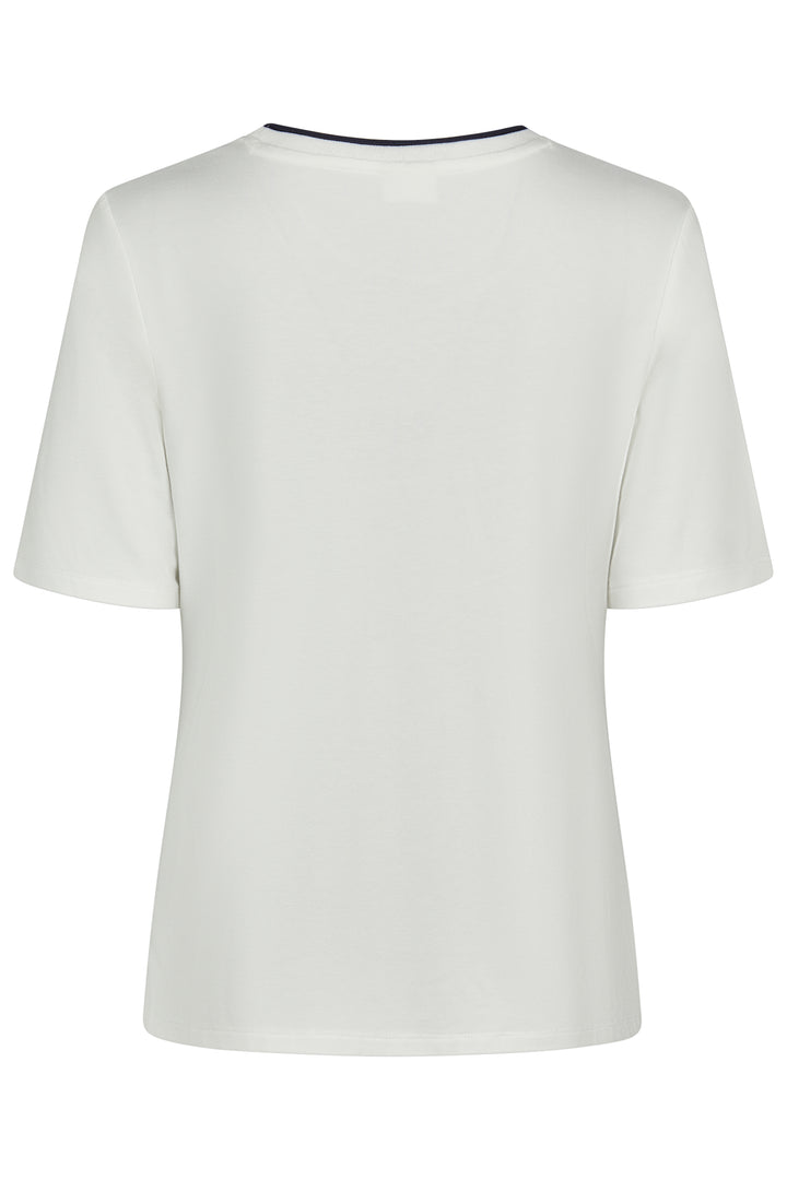 Barbara Lebek Off White Abstract Print Top