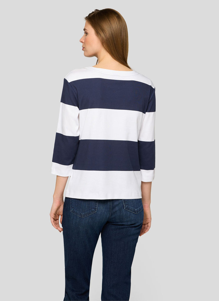 Rabe Navy Wide Stripes Shirt
