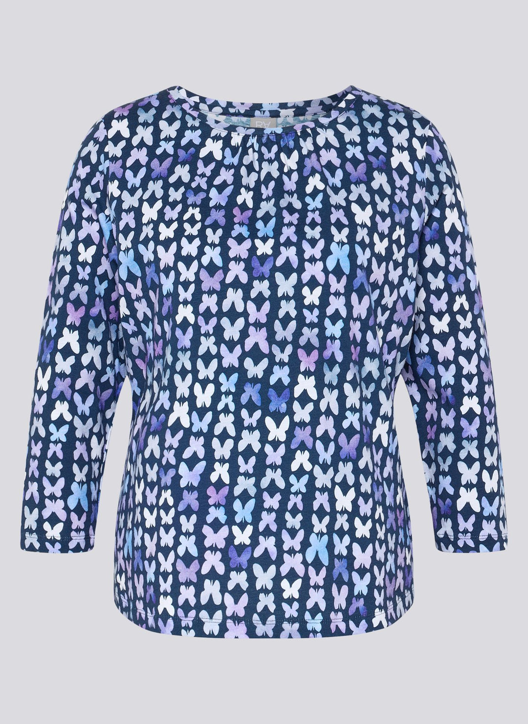 Rabe Navy Butterfly Print Shirt