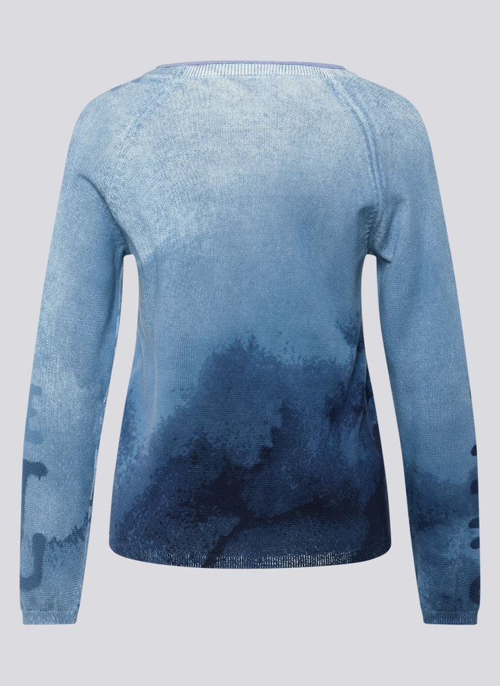 Rabe Navy Lettering Print Sweater