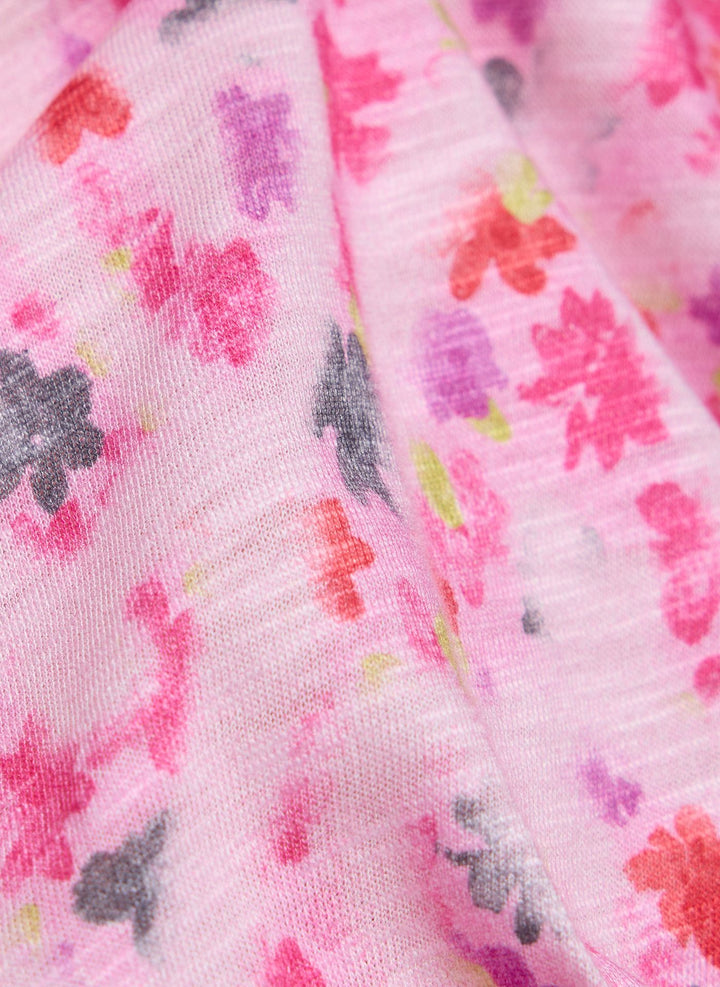 Rabe Pink Floral Heart Pattern Top
