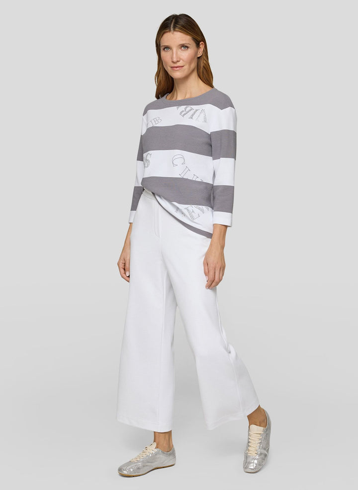 Rabe Striped Ringed 3/4 Length Sleeve Top