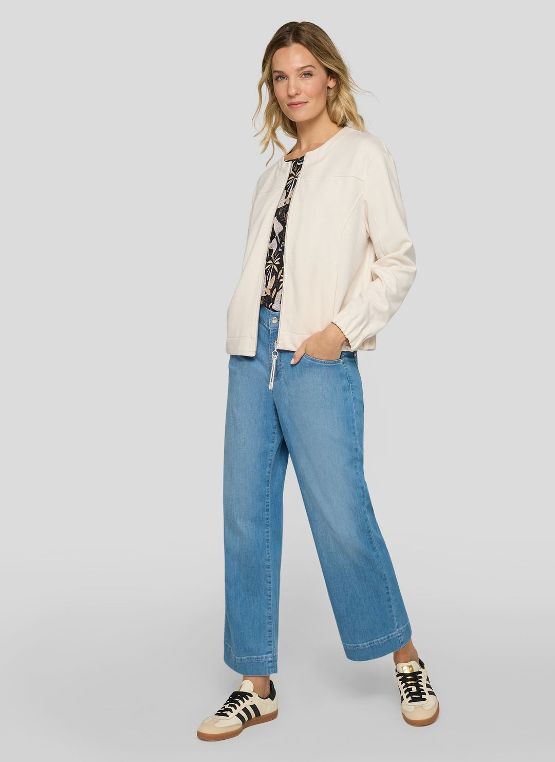 Rabe Beige Lightweight Zipped Jacket