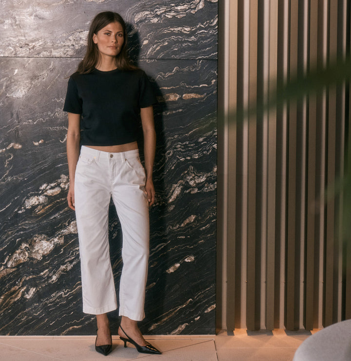 Mac Jeans Culotte White Lightweight Denim Jeans