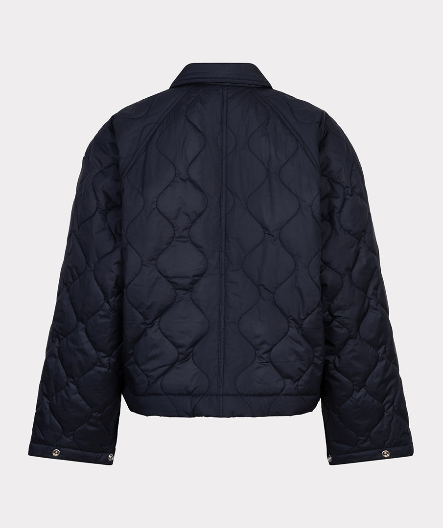 EsQualo Navy Quilted Jacket