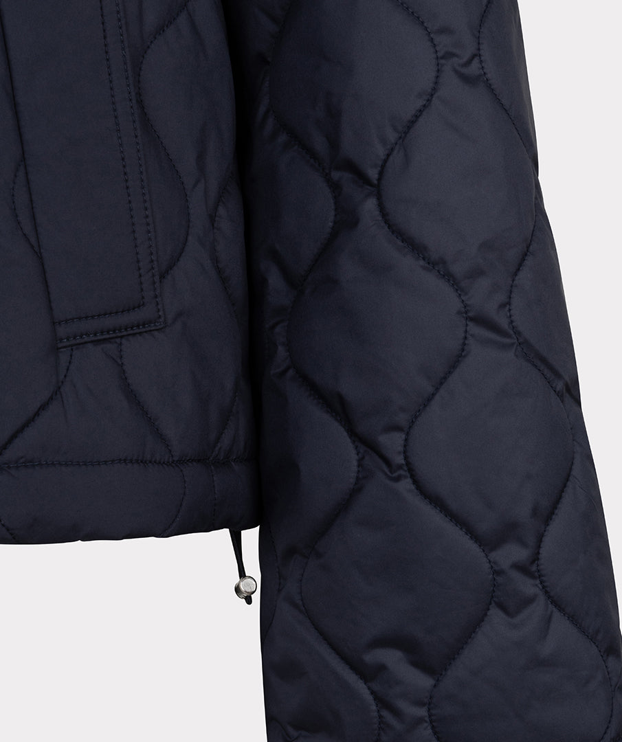 EsQualo Navy Quilted Jacket