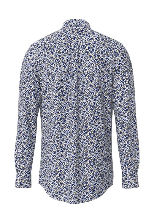 Fynch Hatton Floral Print Shirt, Ink Blue