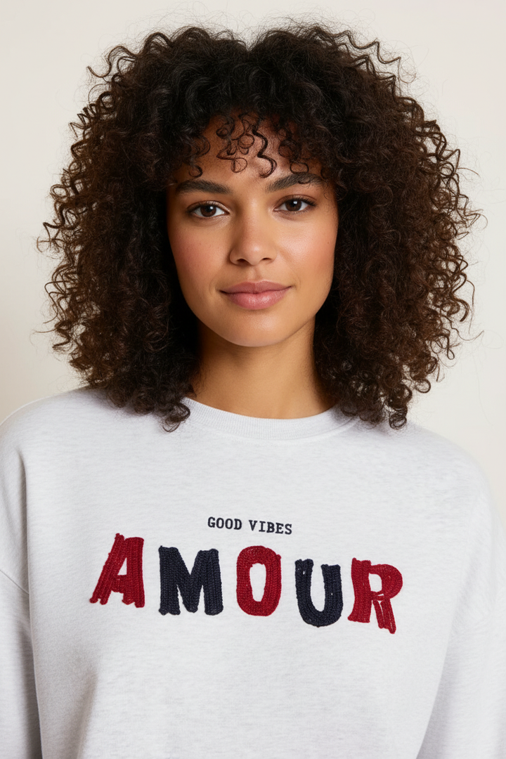 Grey Amour Sweater