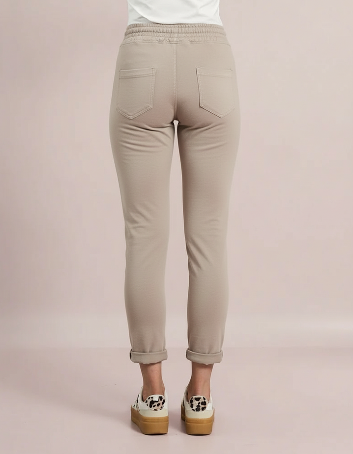 Decollage Taupe Zip Pocket Joggers