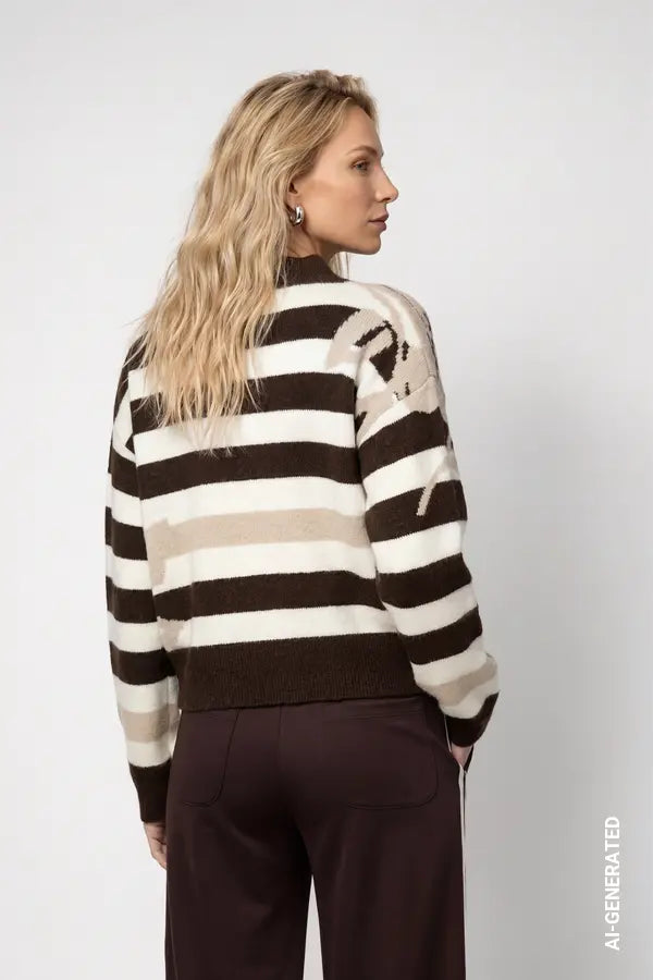 Monari Knitted Soft Texture Jumper, Cappucino