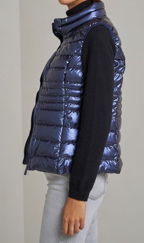 Lightweight Metallic Down Gilet