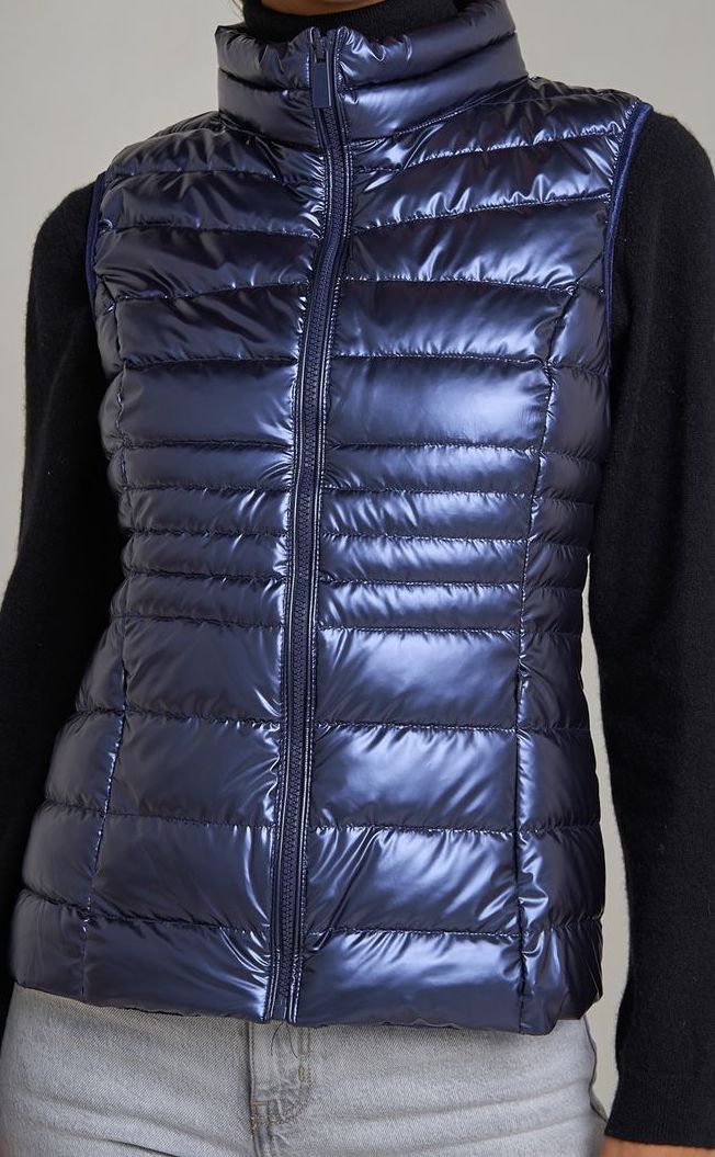 Lightweight Metallic Down Gilet