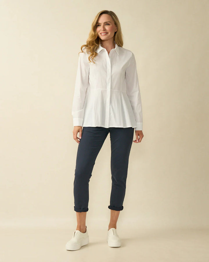 Decollage White Classic Cotton Shirt