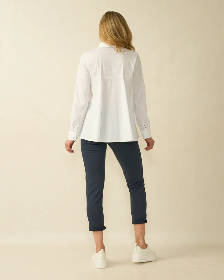 Decollage White Classic Cotton Shirt