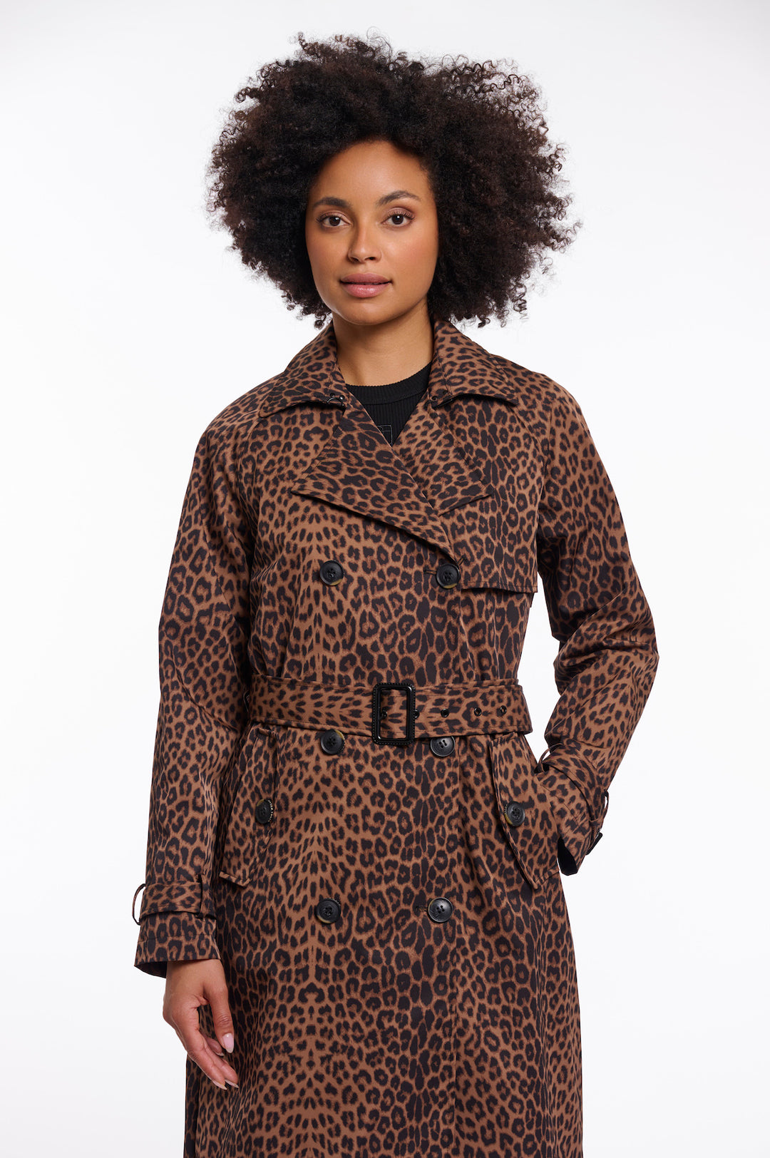 Rino & Pelle Era Leopard Double Breasted Coat