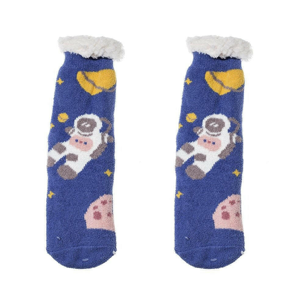 Nordic Character Thick Fluffy Socks