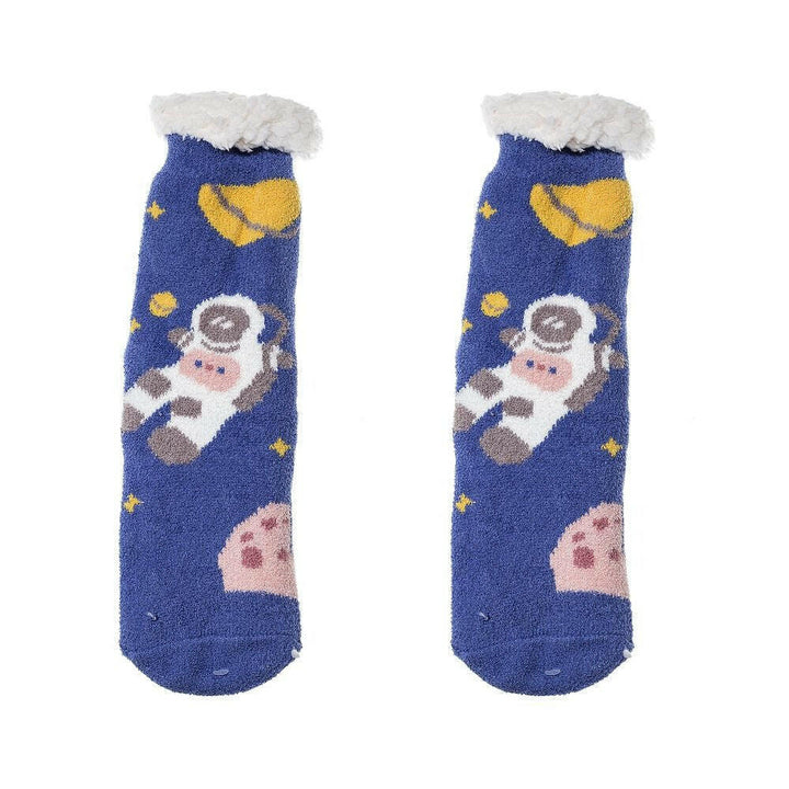 Nordic Character Thick Fluffy Socks