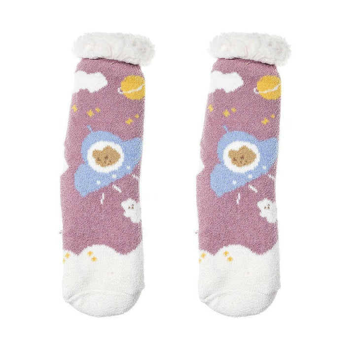 Nordic Character Thick Fluffy Socks