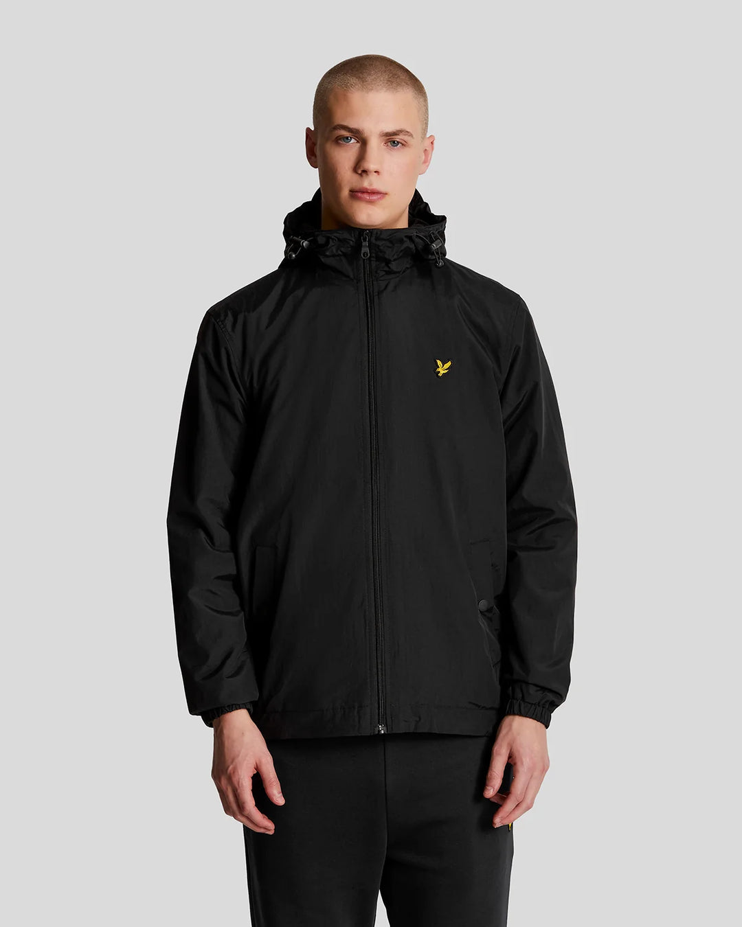 Lyle & Scott Water Resistant Hooded Jacket, Jet Black
