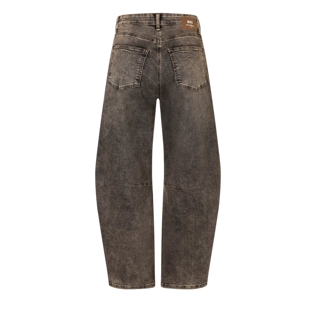 Mac Jeans Dakota Barrel Brown Crincle Wash Jeans