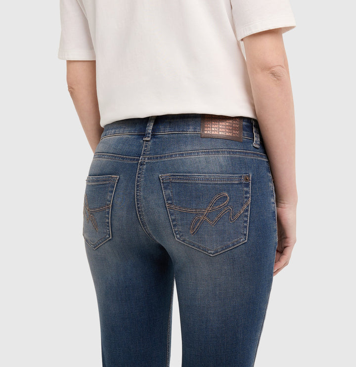 Mac Jeans Carrie Straight Slim Stormy Midblue Jeans