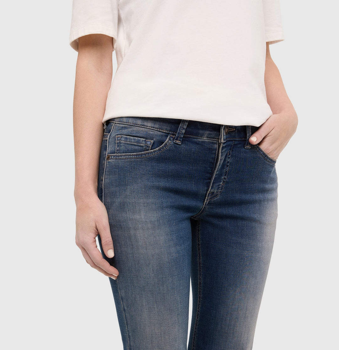 Mac Jeans Carrie Straight Slim Stormy Midblue Jeans