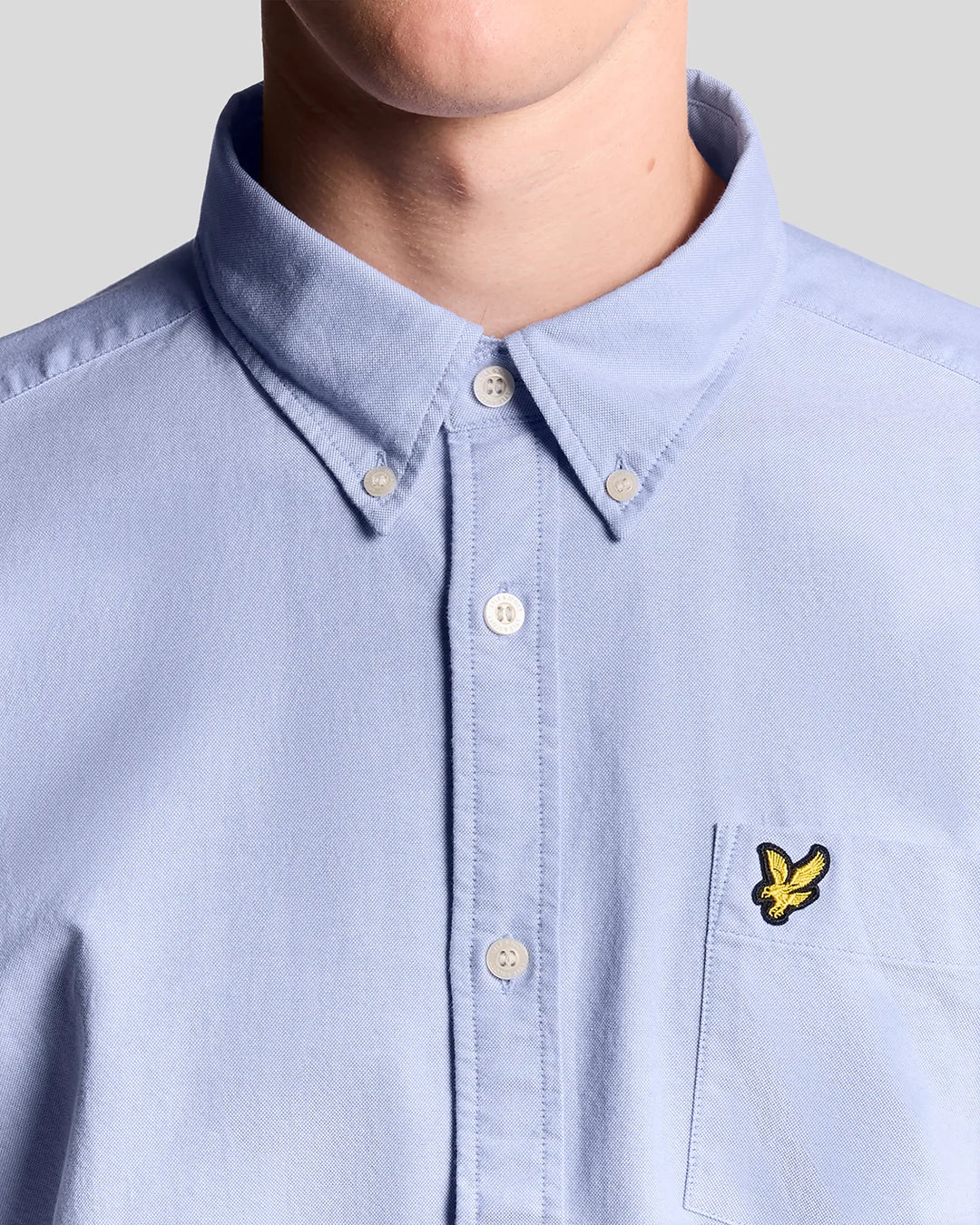 Lyle & Scott Cotton Button Down Oxford Shirt, Blue