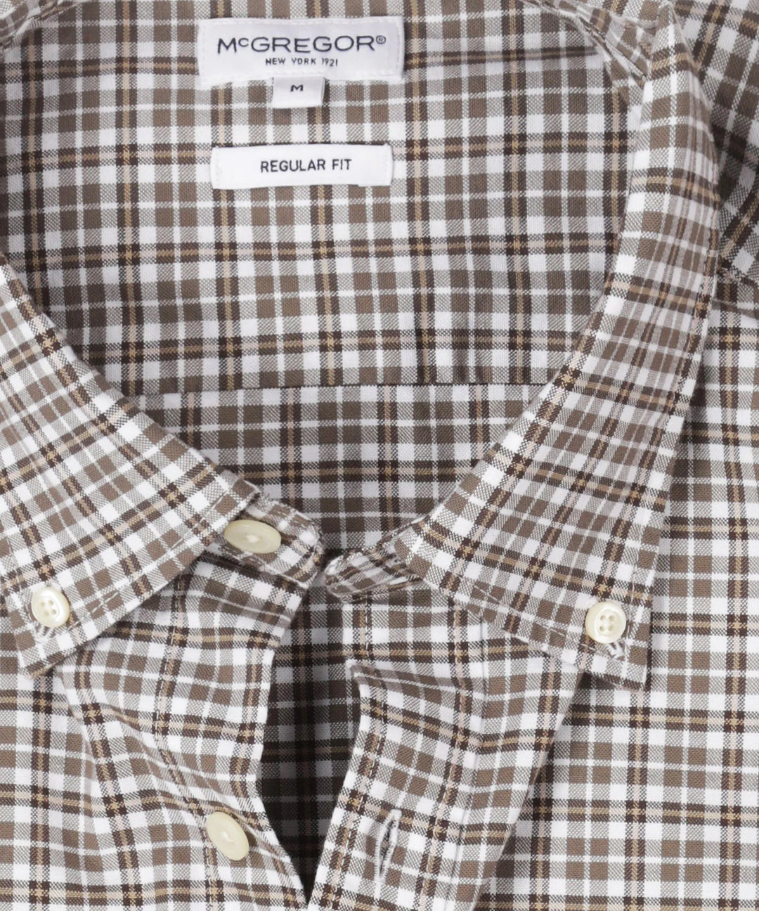McGregor Button Down Stretch Oxford Shirt, Chocolate Brown