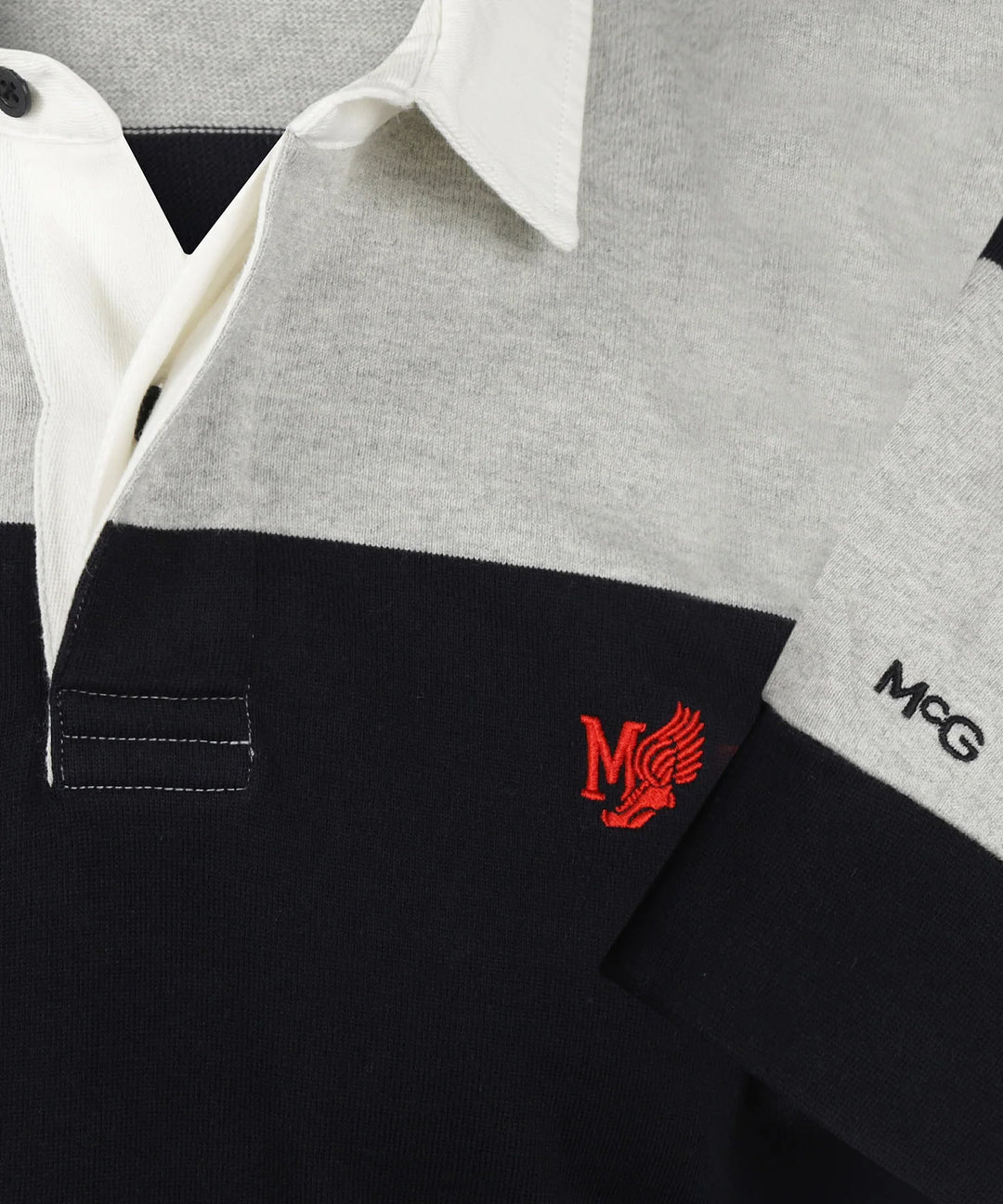 McGregor Two Stripe Rugby, Grey Melange
