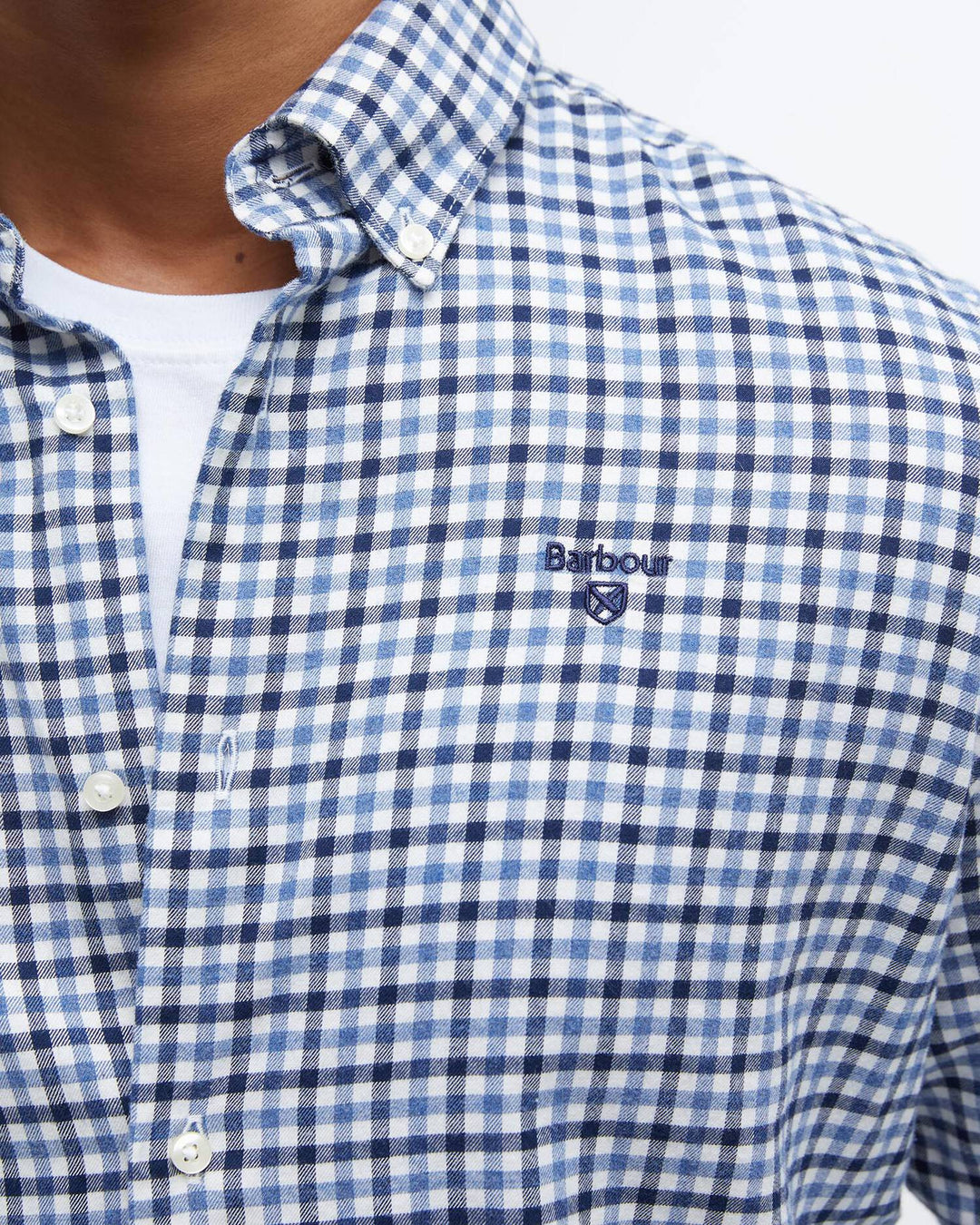 Barbour Finkle Tailored Gingham Shirt, Navy