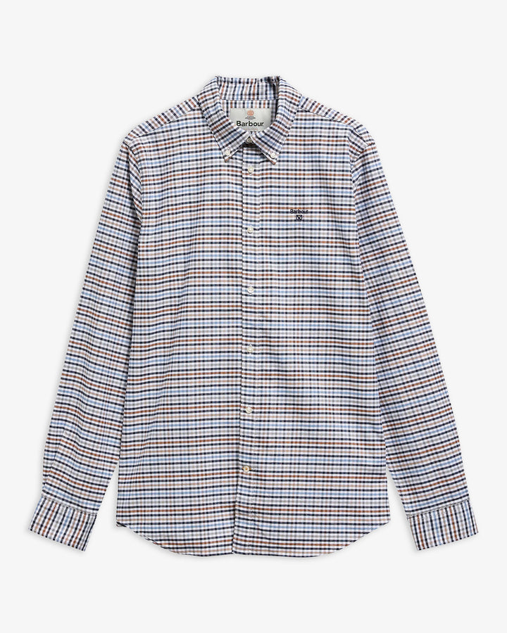 Barbour Rickwood Tailored Gingham Shirt, Stone