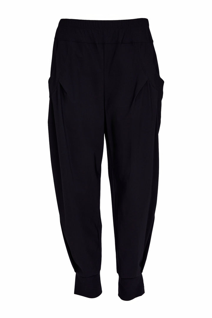 NAYA Black Cuff Travel Fabric Trousers
