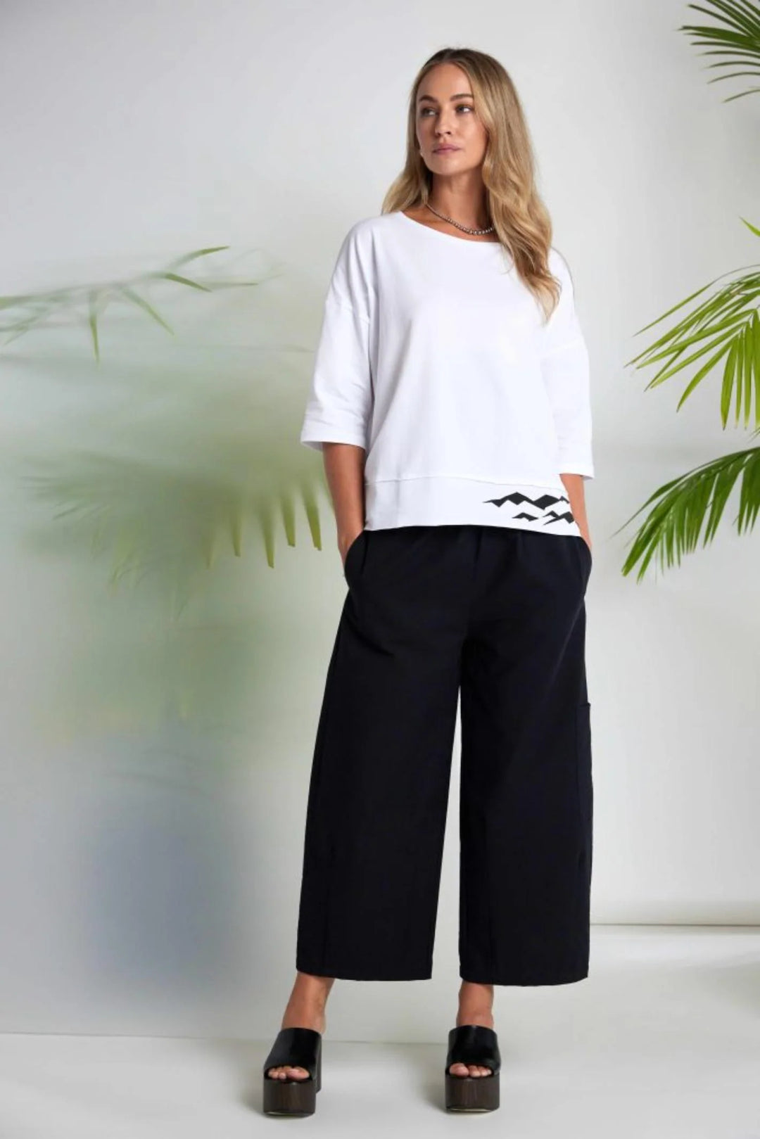 NAYA Black Balloon Shape Trousers