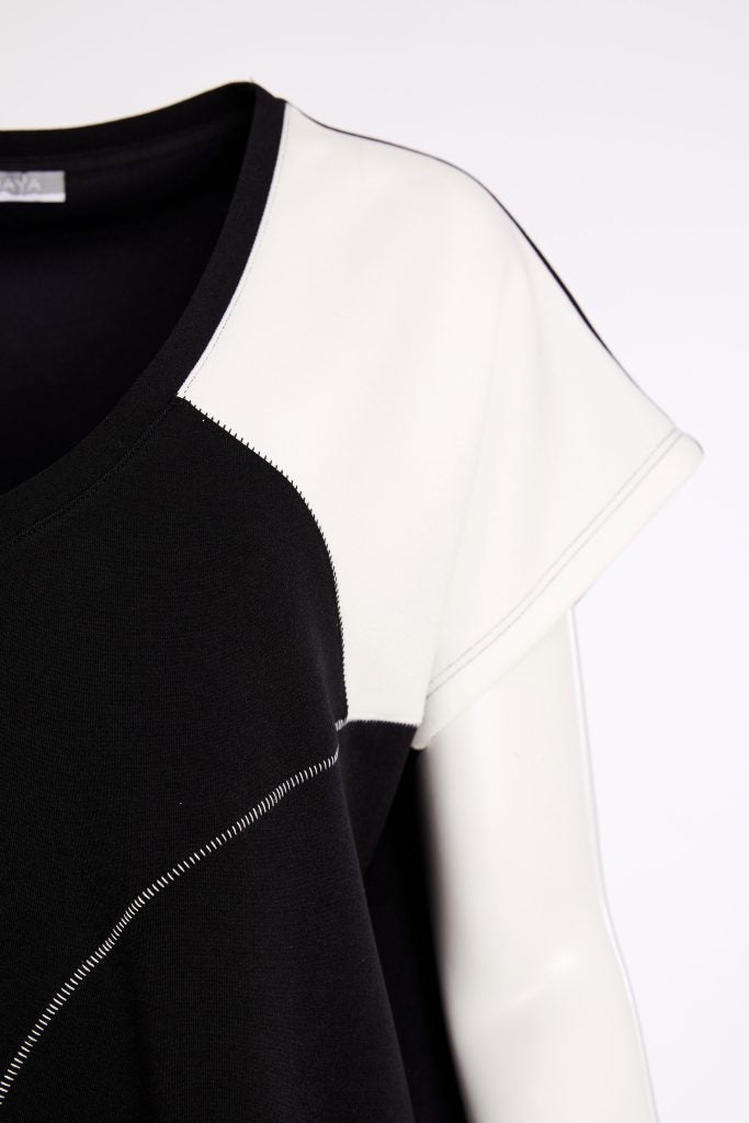 NAYA Black V Neck Top