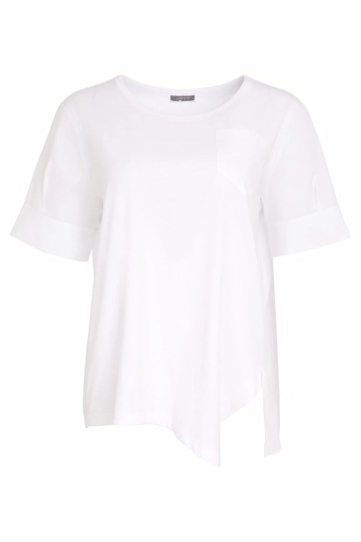 NAYA Round Neck Top With Contrast Pocket