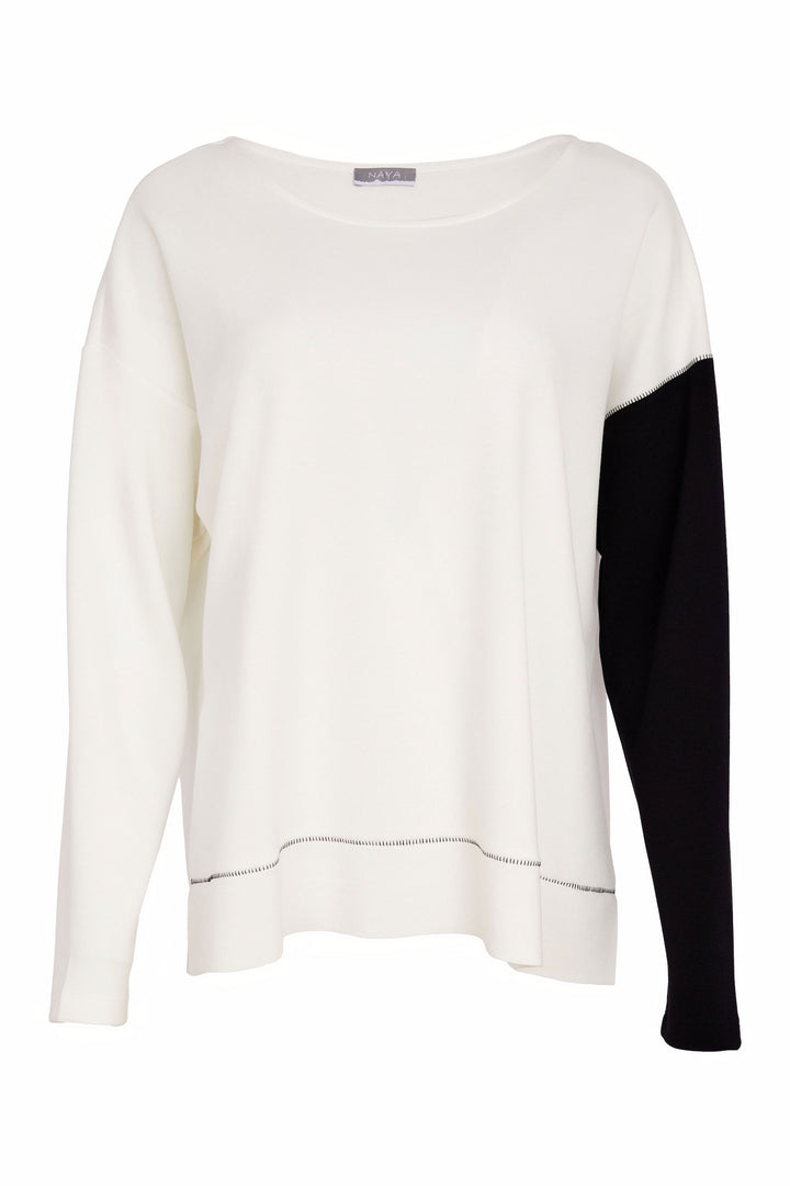 NAYA Sweatshirt With Colour Block Sleeve