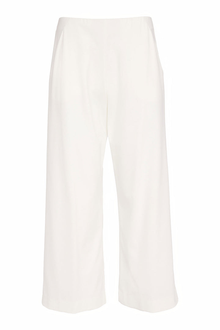 NAYA White Wide Leg Soft Pull Up Trousers