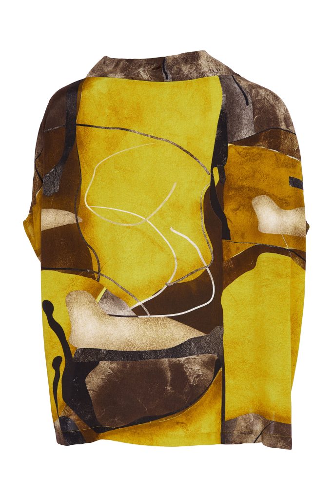 NAYA Oasis High Neck Square Shape Print Top