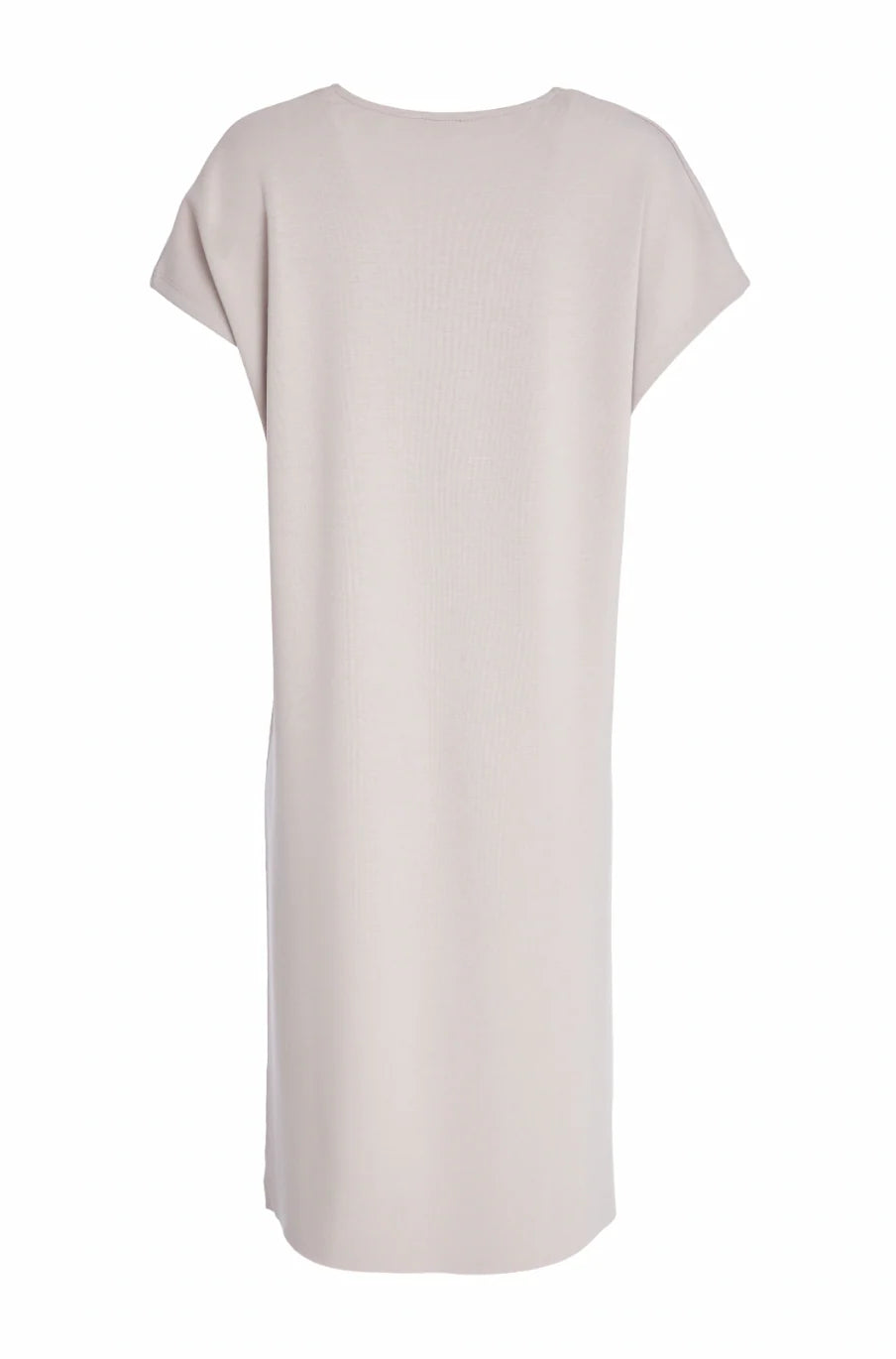 Naya Grey Longline V Neck Dipped Hem Top