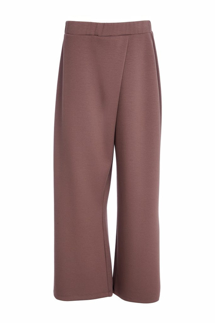 Naya Brown Slim Leg Trouser Wrap Over Waist