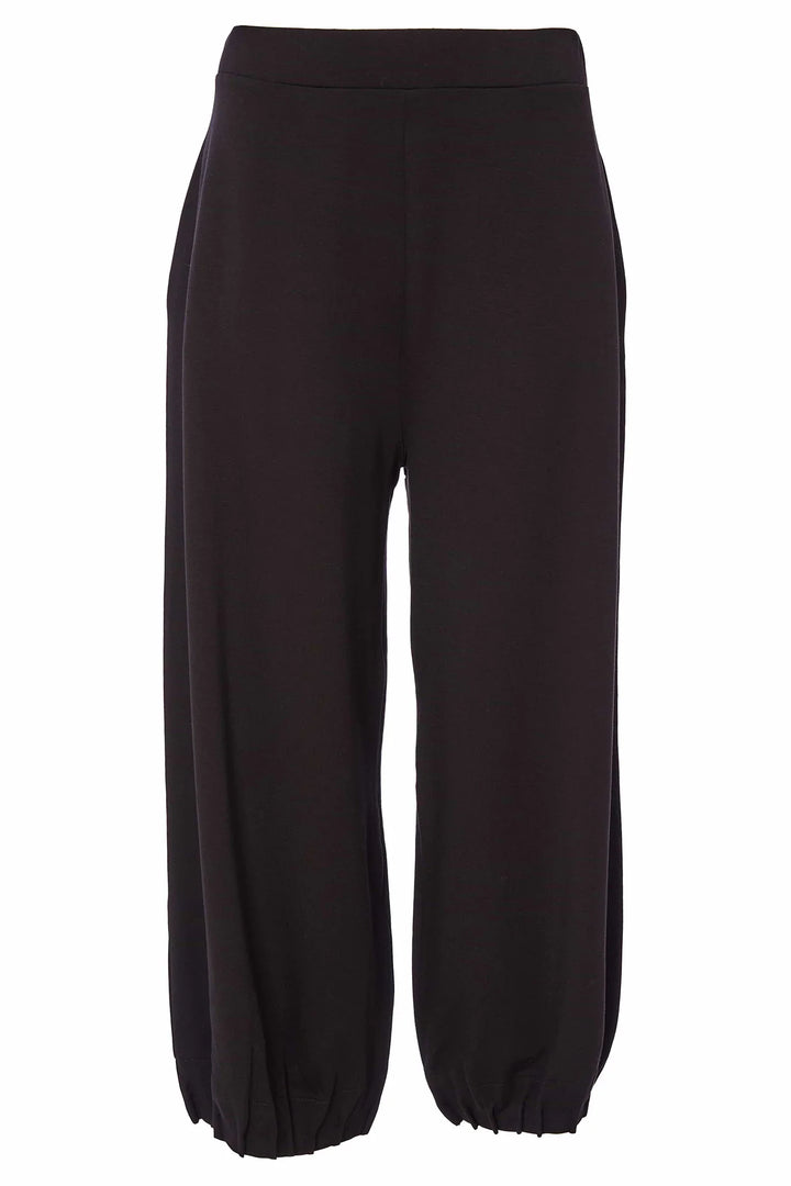 Naya Black Wide Leg Tuck Hem Trousers