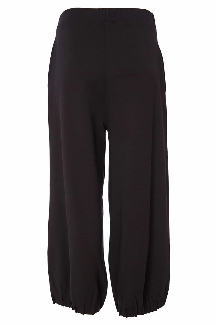 Naya Black Wide Leg Tuck Hem Trousers