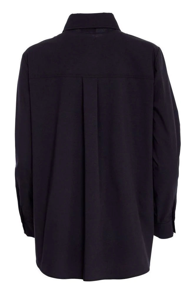 Naya Black Contrast Piping Long Sleeve Shirt