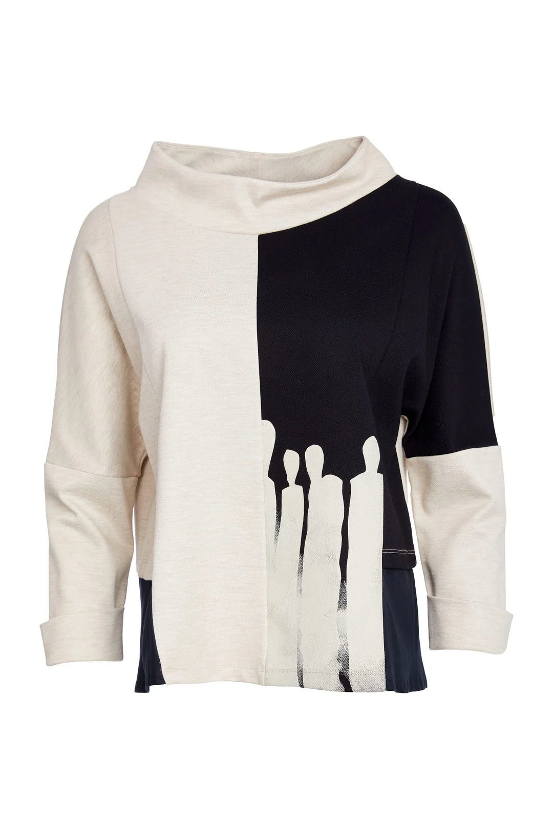 Naya Two Tone Neck Top